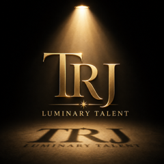 Gold TRJ logo with Luminary Talent tagline