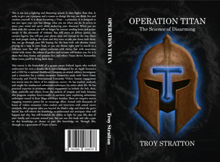 Book cover Operation Titan with blue glowing emblem